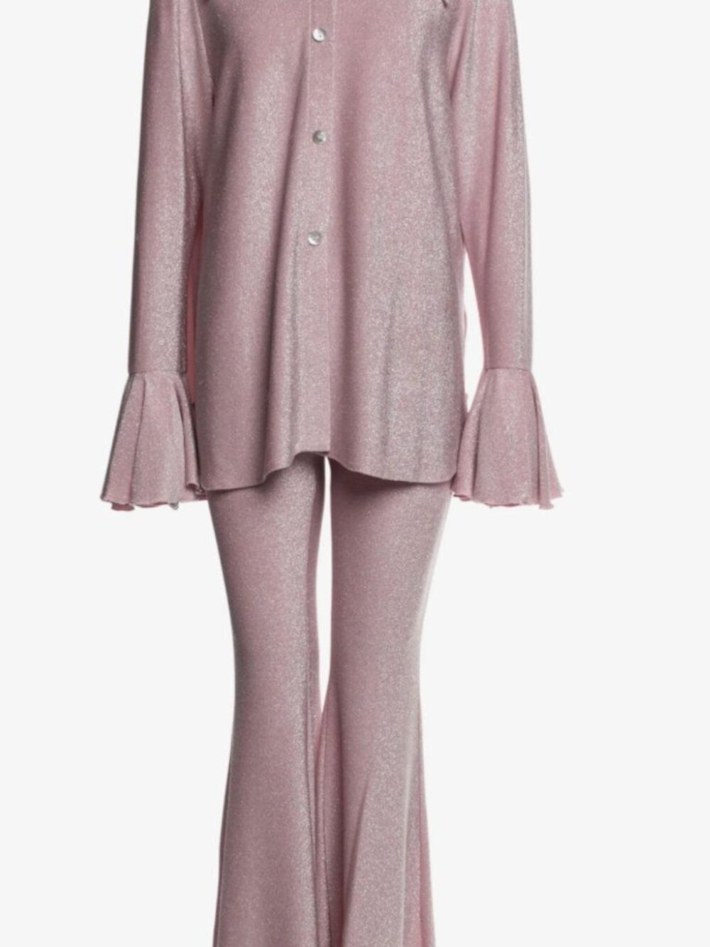 Daily Sleeper Lurex Lounge Suit with Pants in Pink